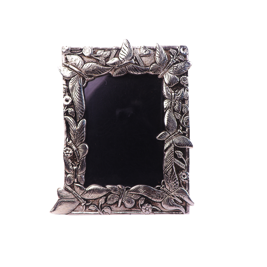 Devnidhii Photo Frame Silver Place with Butterfly Figurines