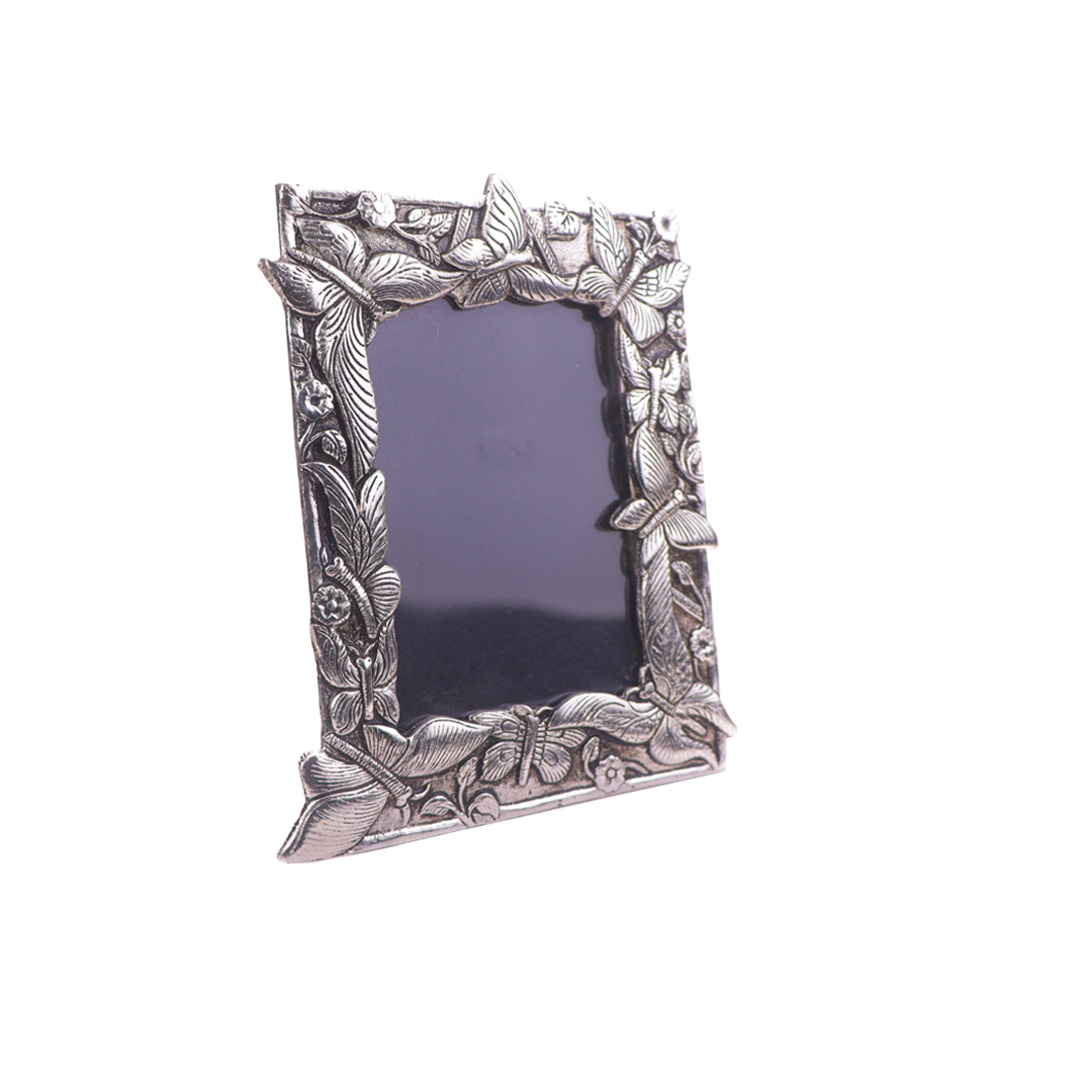 Devnidhii Photo Frame Silver Place with Butterfly Figurines