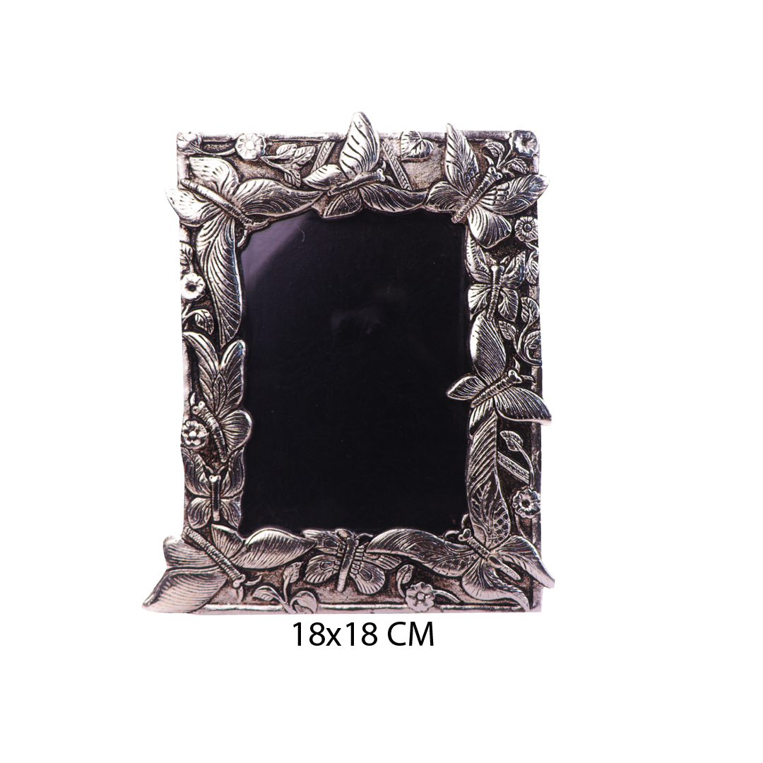 Devnidhii Photo Frame Silver Place with Butterfly Figurines
